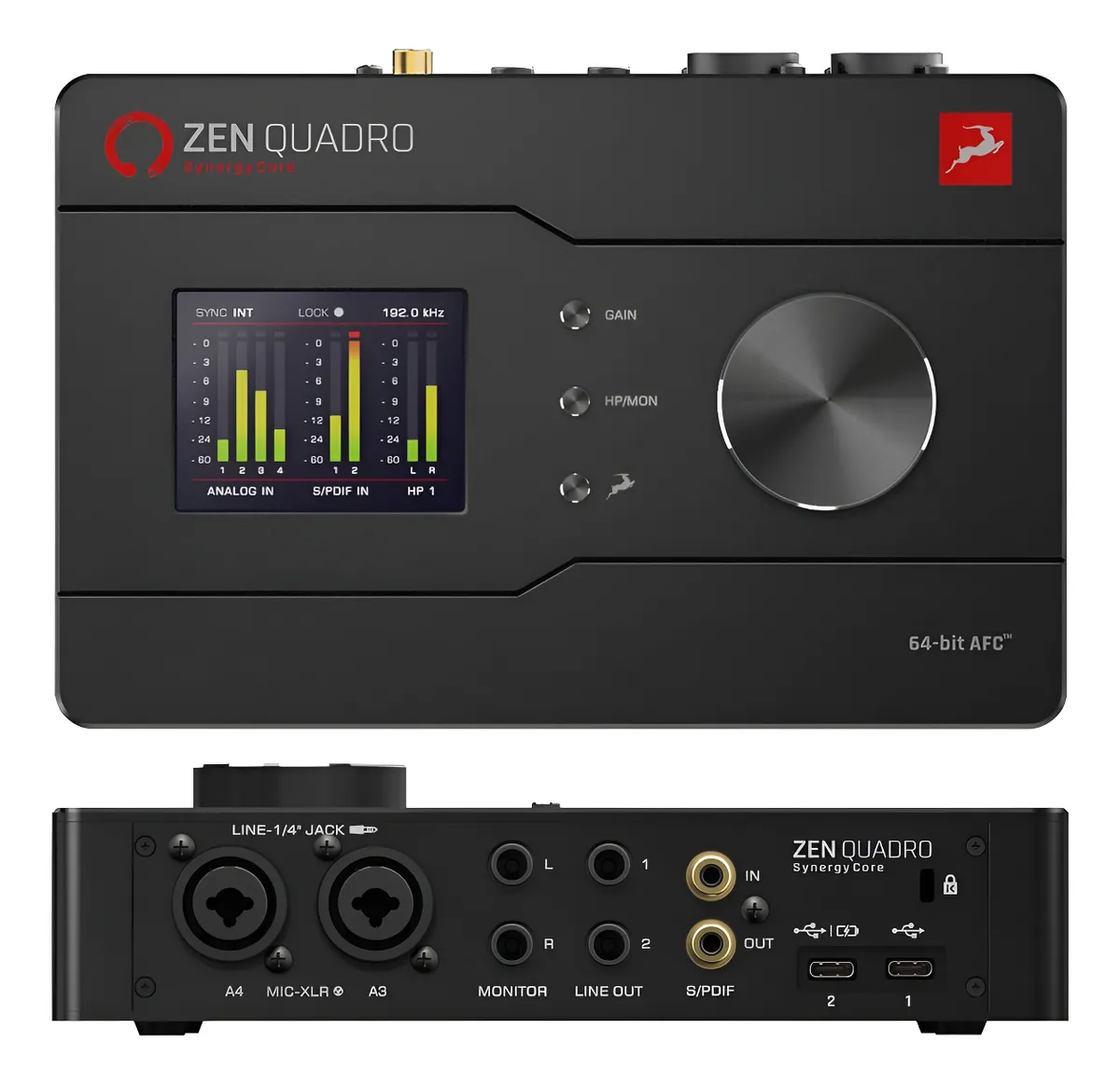 Interfaz De Audio Antelope Zen Quadro Usb-c 14x Synergy Core Negro