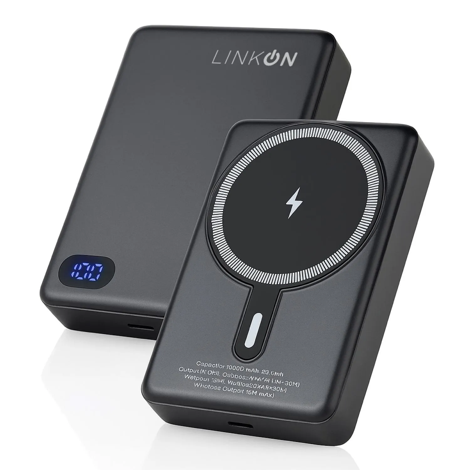 Bateria Portatil Magnetica USB Power Bank LinkOn 10.000 mAh - Negro